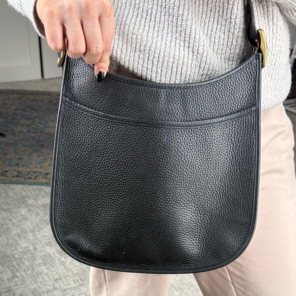 Coach Black Leather Shoulder Bag